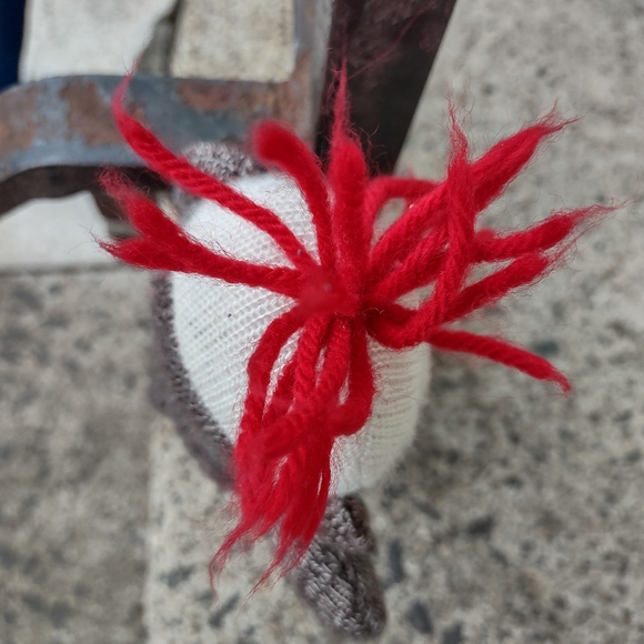 •Schylling Sock Monkey Yarn Red Hair 7" Brown Plush Stuffed Animal Baby Doll - Picture 7 of 12